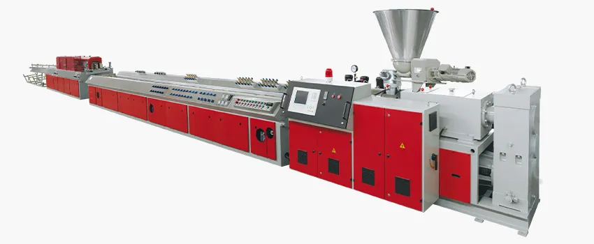 PE PP Wood Plastic Profile Extrusion Line